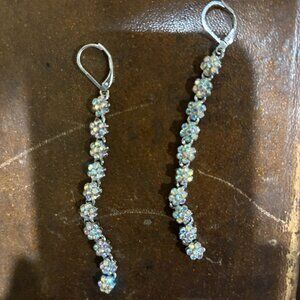 Lovely long rhinestone earrings
